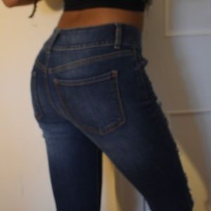 refuge Jeans - Mid Rise Ripped Skinny Jeans refuge Jeans - Mid Rise Ripped Skinny Jeans